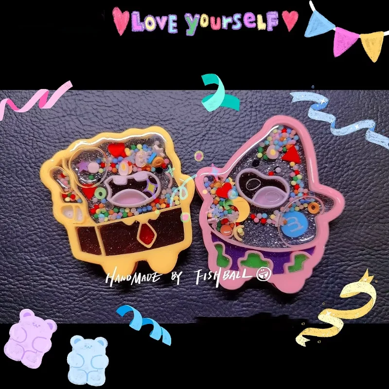 Cartoon Diy Spongebob Patrick Star Filler Mold Silicone Mold Enamel wax