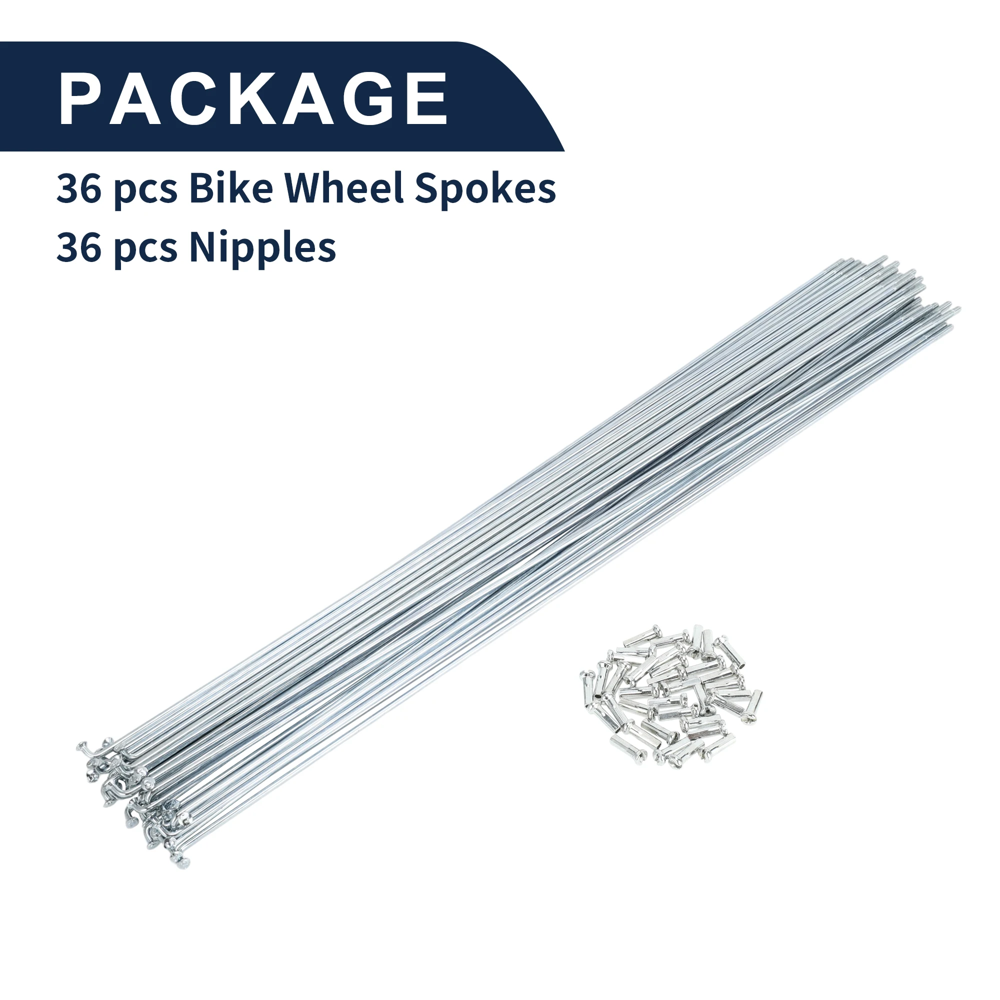 Bike Spokes A ABSOPRO 36Set 12G Bike Wheel Spokes 45 Steel Bicycle Spokes