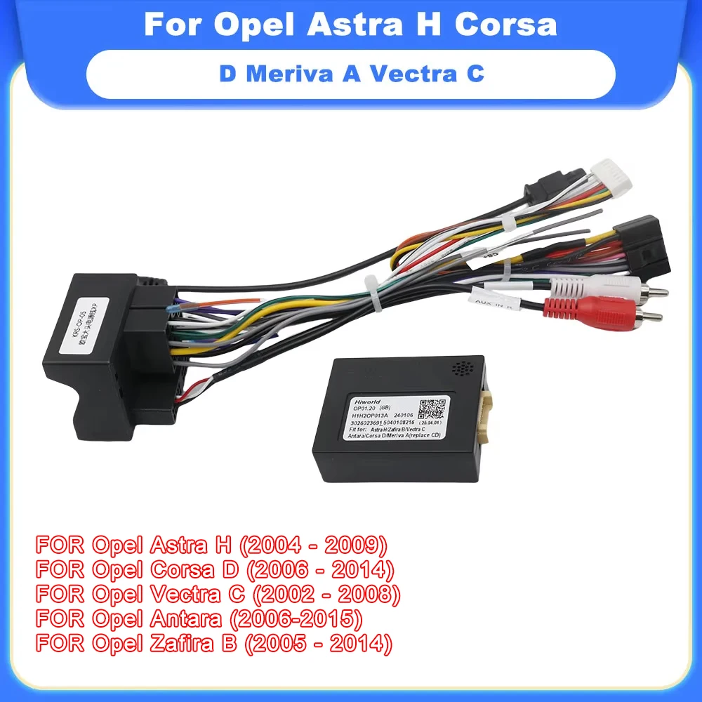 Plug And Play Installatie JOYX CANBUS Décodeur Compatible Avec Opel Zafira/ Astra/Corsa/Meriva Android Autoradio | Installation Très Facile Du Plug-in Derrière L'autoradio JOYX CANBUS Adapter Opel
