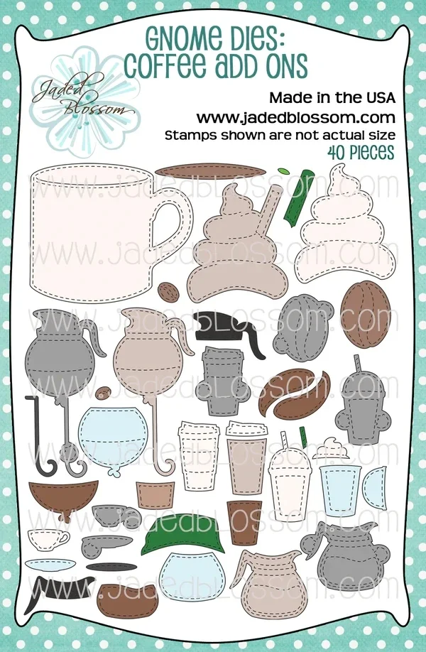 

Metal Cutting Dies gnome die coffee add ons die set For DIY Scrapbook Cutting Die Paper Cards Embossed Die Cut