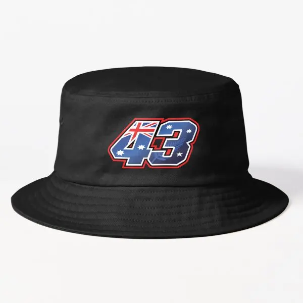 

Jack Miller Number 43 Australia Bucket H Bucket Hat Fishermen Spring Sport Fish Sun Outdoor Fashion Solid Color Black Caps