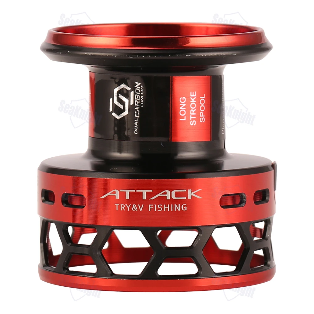 SEAKNIGHT ATTACK 스피닝 낚시 릴 풀 메탈 바디, 최대 드래그 8kg, 방수 디자인, 부식 방지 스피닝 릴, TVS, 2022 신제품