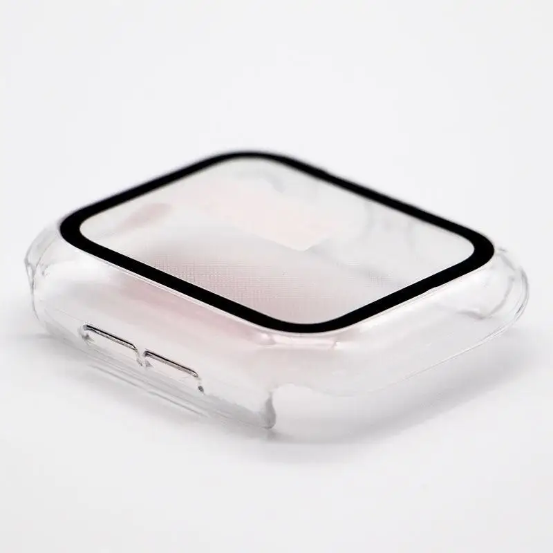 Premium Tempered Glass Apple Watch Case with PC Bumper Protector