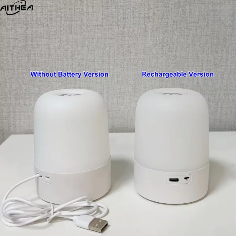 AITHEA 3 색 Led 야간 조명 터치 스위치 디 밍이 가능한 테이블 램프 보육 수유 침대 옆 램프 USB 룸 장식 조명