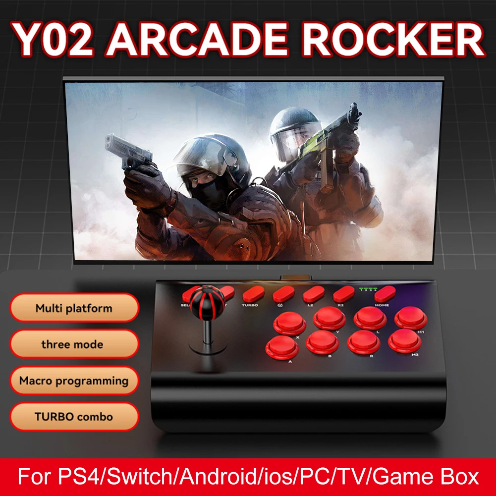 신축성 있는 브래킷이 있는 USB 유선 게임 조이스틱 USB 게임 콘솔 컨트롤러 PS4/PS3/Xbox One/Switch용 3모드 연결