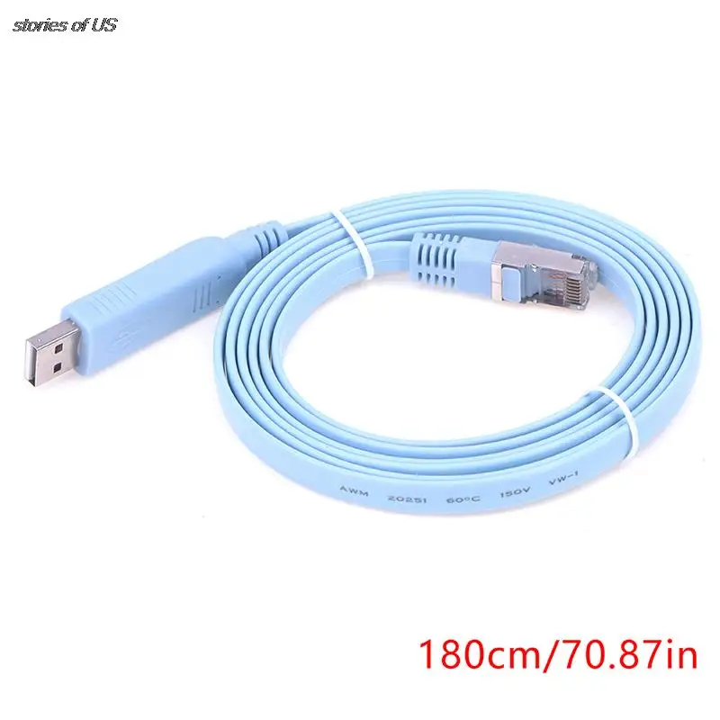 

New 1.8M FTDI USB to RJ45 Cable USB To RJ45 USB To RS232 Serial To RJ45 CAT5 Console Adapter Cable Cord For Cisco Routers