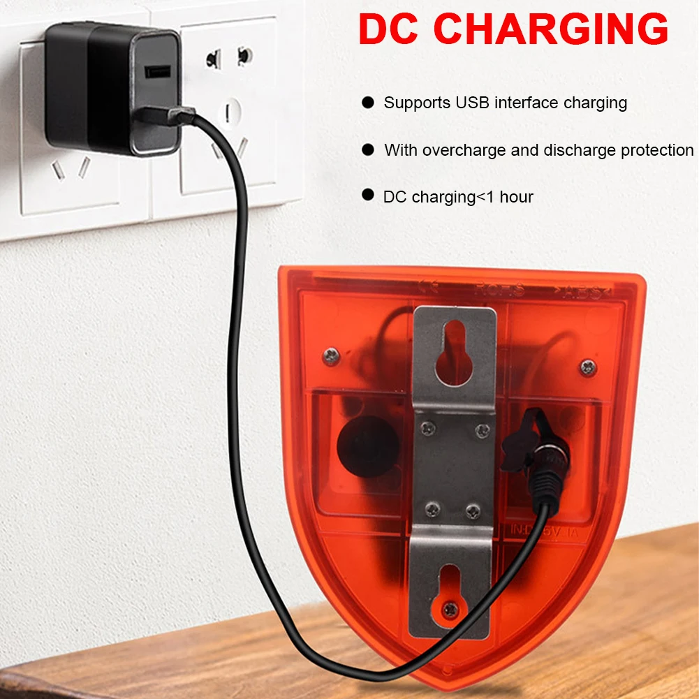 Solar Security Alarm Lights with Motion Sensor Outdoor Solar Alarm Waterproof Security Alarm Siren for Home Villa Farm Barn Yard