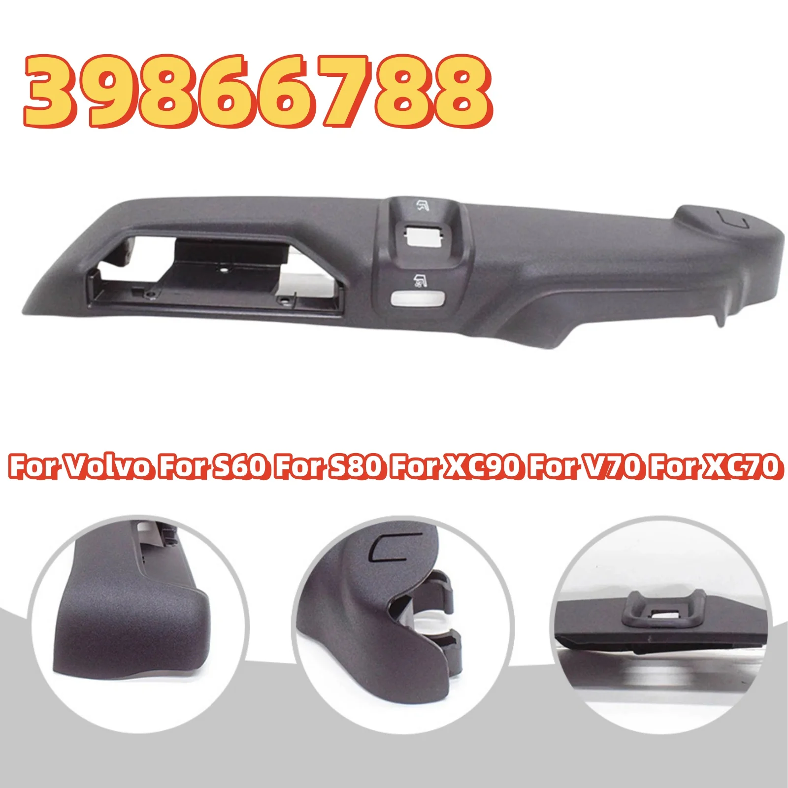 FEILIDA Front Power Seat Switch Panel Trim Cover For Volvo