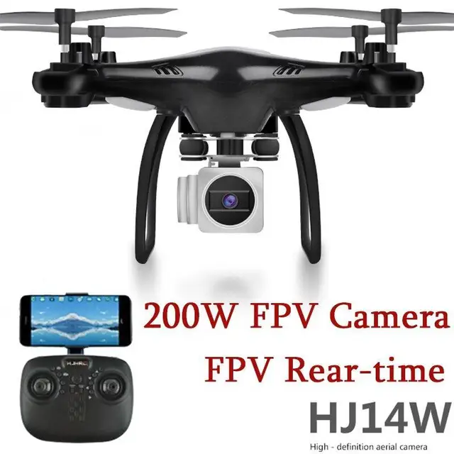고화질 200W HD 카메라와 함께 실내 야외 사용 가능한 HJ14W 원격 제어 드론
