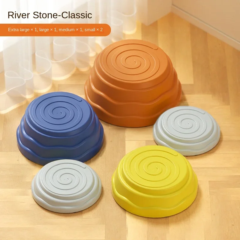 Six Children Cross The River Stone Sense System Training Equipment Kindergarten Early Education Training Balance Treadle Toys