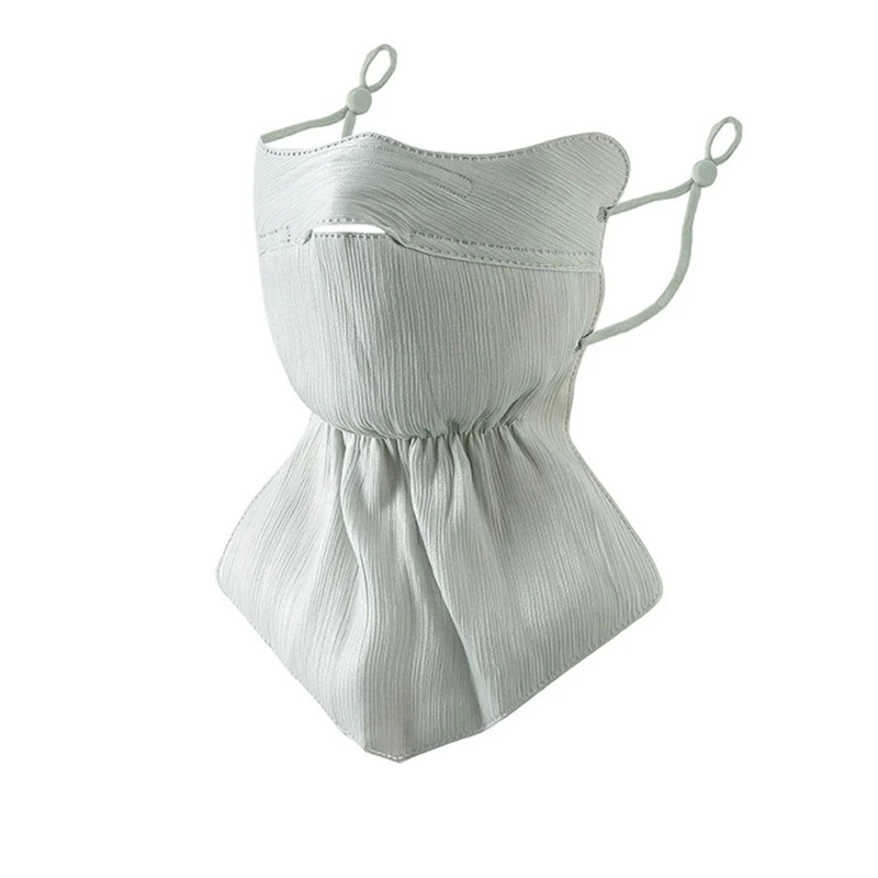 Women's Ice Silk Face Cover Anti-UV Quick Drying Breathable Sunscreen Bandana UPF50+ Hanging Ear Scarf for Outdoor Activities womens face scarf
