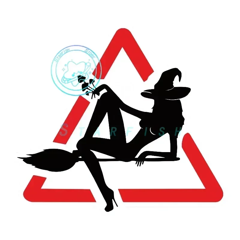 

Stylish Witch Car Sticker Personality Vinyl Decal Waterproof Car Sticker on Motorcycle Laptopc Waterproof and sunscreen