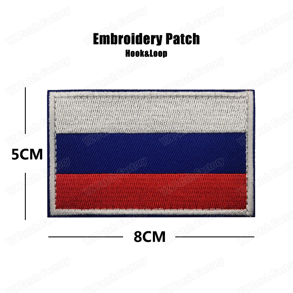 Zippers 1PCS Full Embroidery Belarus Chechnya Flag Patch Backpack Bag Jacket Armband Badge Hook and Loop Double Side 8cm * 5 cm DIY Craft Supplies Fabric & Sewing Supplies