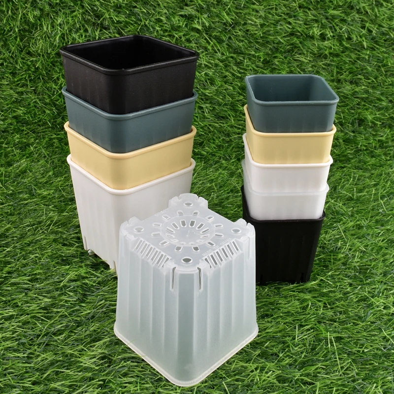 5/10/20Pcs Small Square Flowerpot Thickened Flower Succulents Plant Nursery Grow Pot Mini Cactus Planter Garden Decoration 6/8CM