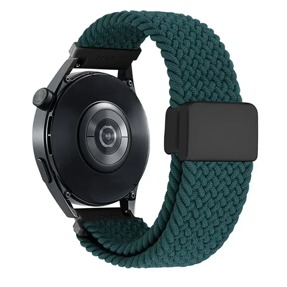 Magnetic Buckle Braided Nylon Strap, 22mm