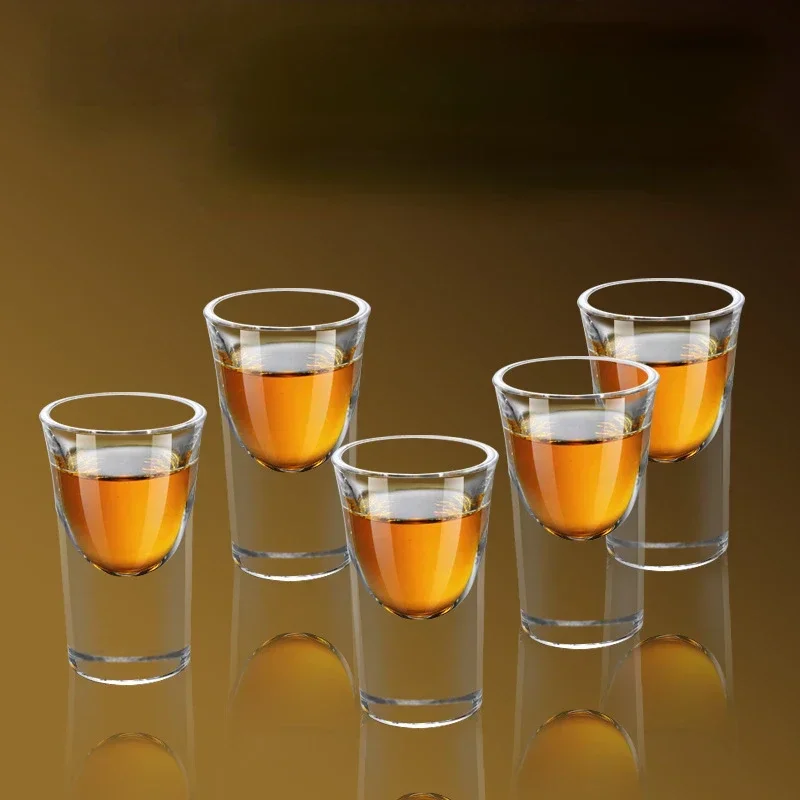 Spirits cup, drinking glasses 1pcs Shot Glass Spirits Cup 15ml Thickened Bottom Strong Liquor Bullet Cup Baijiu Small Drinkware Transparent Glass Cups