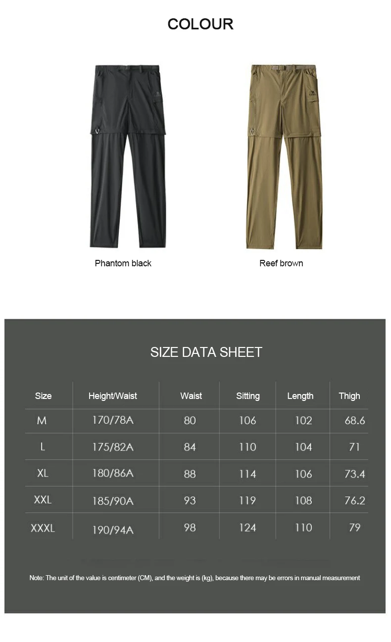 Description Picture 6 of itemGOLDEN CAMEL Hiking Pants Outdoor Ice Sense Quick-drying Trousers Functional Pant for Men 2023 Detachable Short Two-wear Clothes