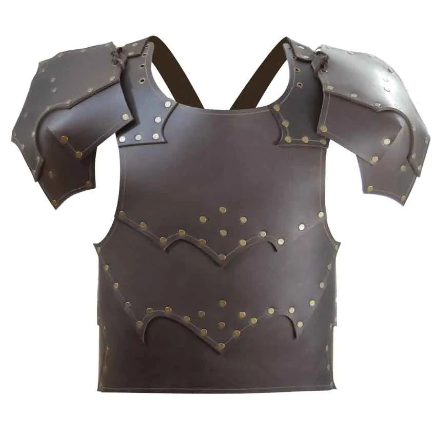 

Steampunk Medieval Viking Knight Gladiator Pauldrons Cuirass Breastplate Warrior Leather Shoulder Armor Gothic Vest Halloween