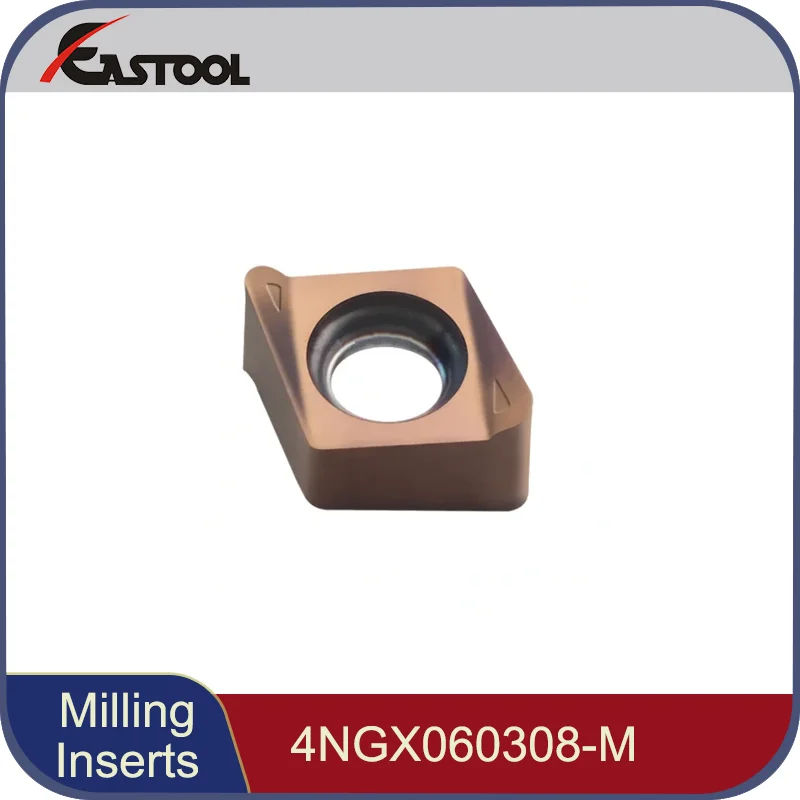 

Free Shipping Hot Selling Cutting Tools Cemented Carbide Inserts 4NGX060308-M CNC Lathe Milling Cutter Ues for Shoulder Milling
