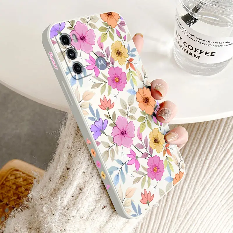 Colorful Flower Silicone Phone Case Cover
