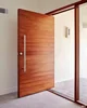 DS 2022 Hot Selling Cheap Wood Grain Steel Doors with Two Different Wings Pivot Door 4