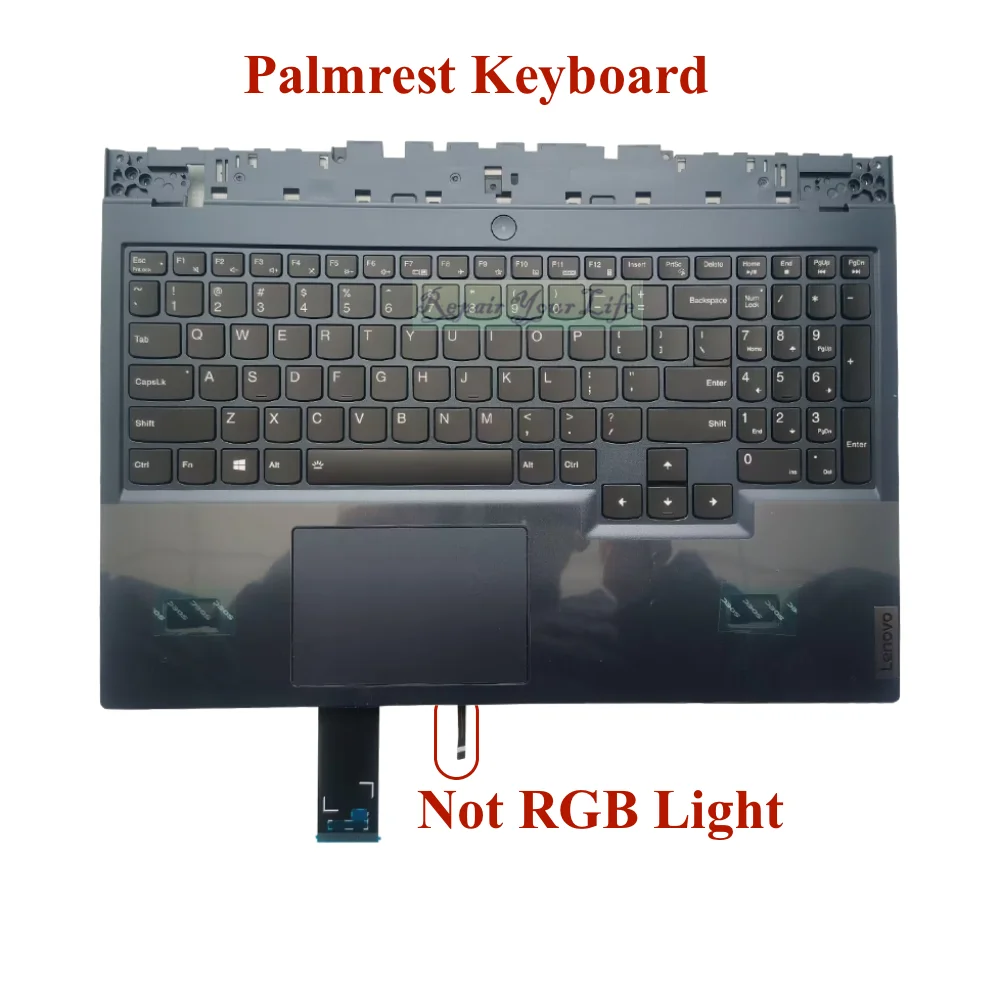 Eua Inglês Palmrest Teclado Retroiluminado Case Superior para Lenovo Ideapad Gaming Legion 515ith6h 5-15ach6h 5-15imh05h Novo