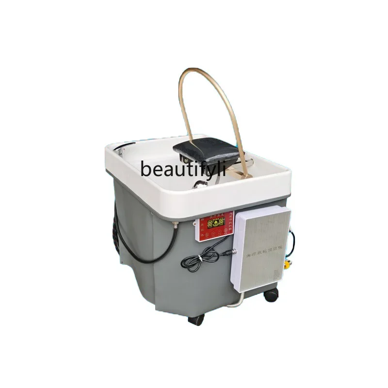 Beauty Salon Mobile Water Circulation Head Therapy Shampoo Basin Barber Shop Facial Bed Splicing Special Simple