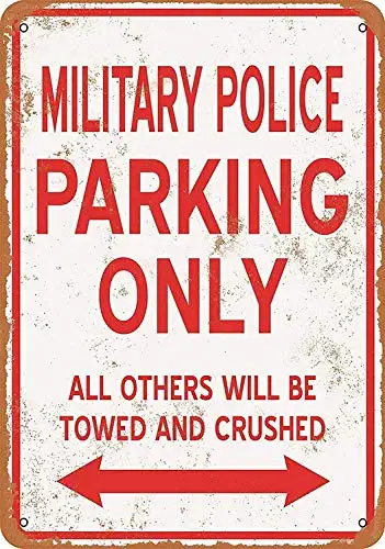 

Jacksoney Tin Sign New Aluminum Metal Military Police Parking ONLY Sign Retro 11.8 x 7.8 Inch