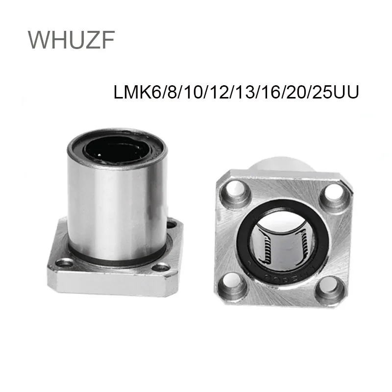 

WHUZF 5 шт. LMK6UU LMK8UU LMK10UU LMK12UU LMK16UU LMK20UU LMK25UU LMK30UU тип фланцевый линейный подшипник для 3D принтера линейный стержень