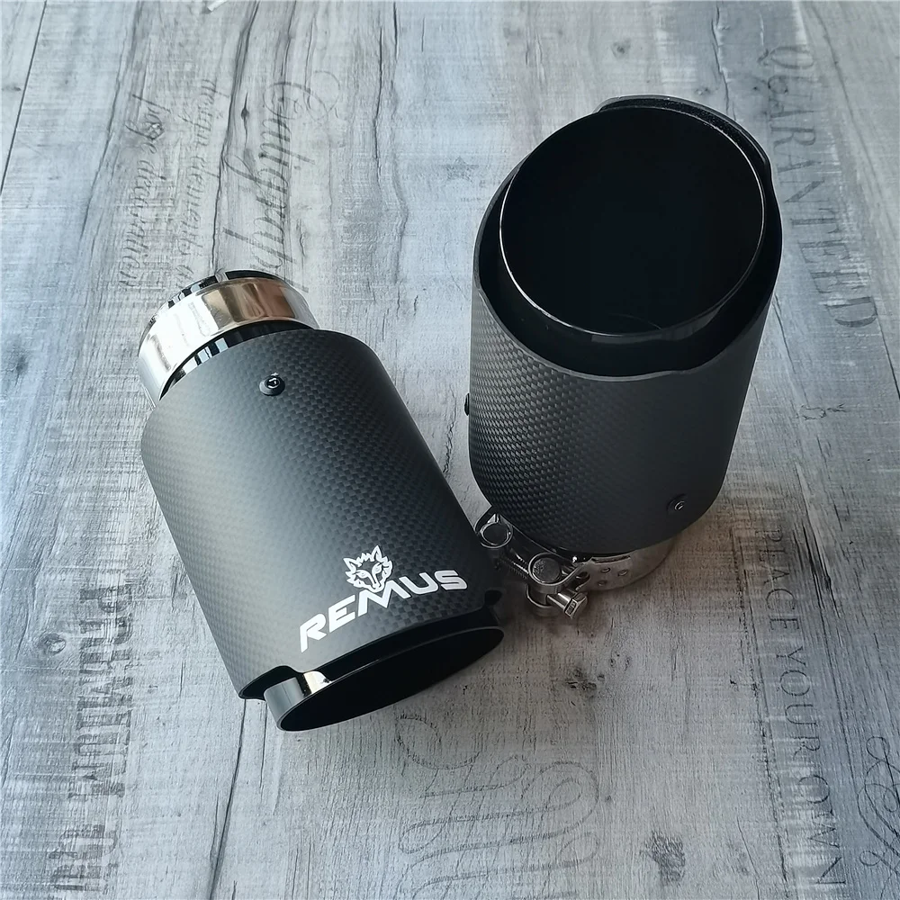 Remus-Style Matte Carbon Exhaust Tip 3