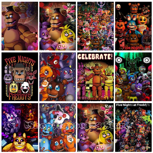 5D DIY Diamond Painting Fnaf Five-nights-At-Freddys Full Drill Embroidery  Mosaic Art Picture of