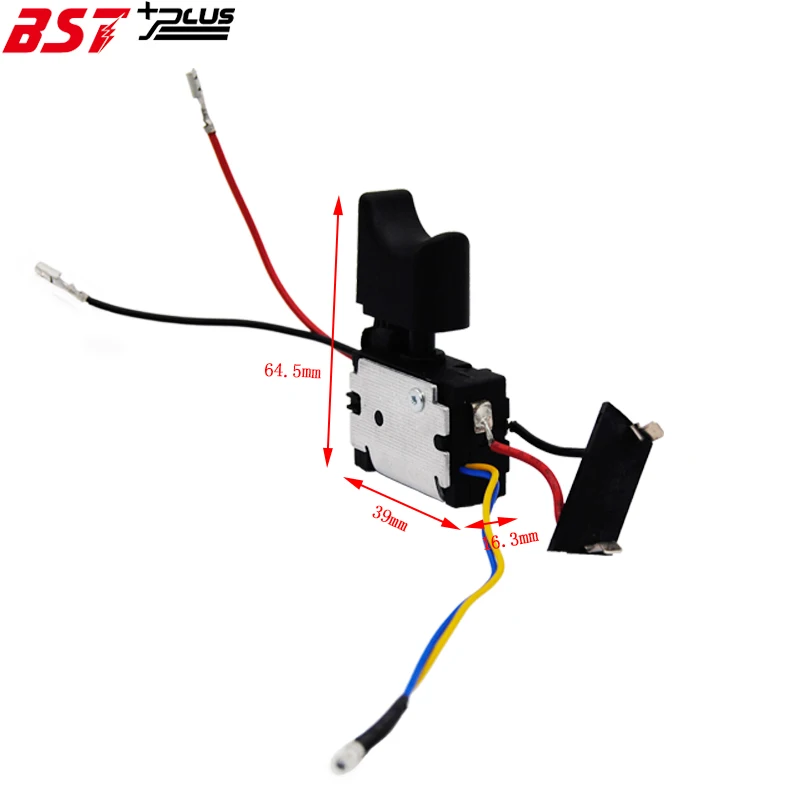 

DC 7.2 V - 24 V 16A Electric Drill Control Switch Cordless Trigger Switch With Small Light for Power Tools