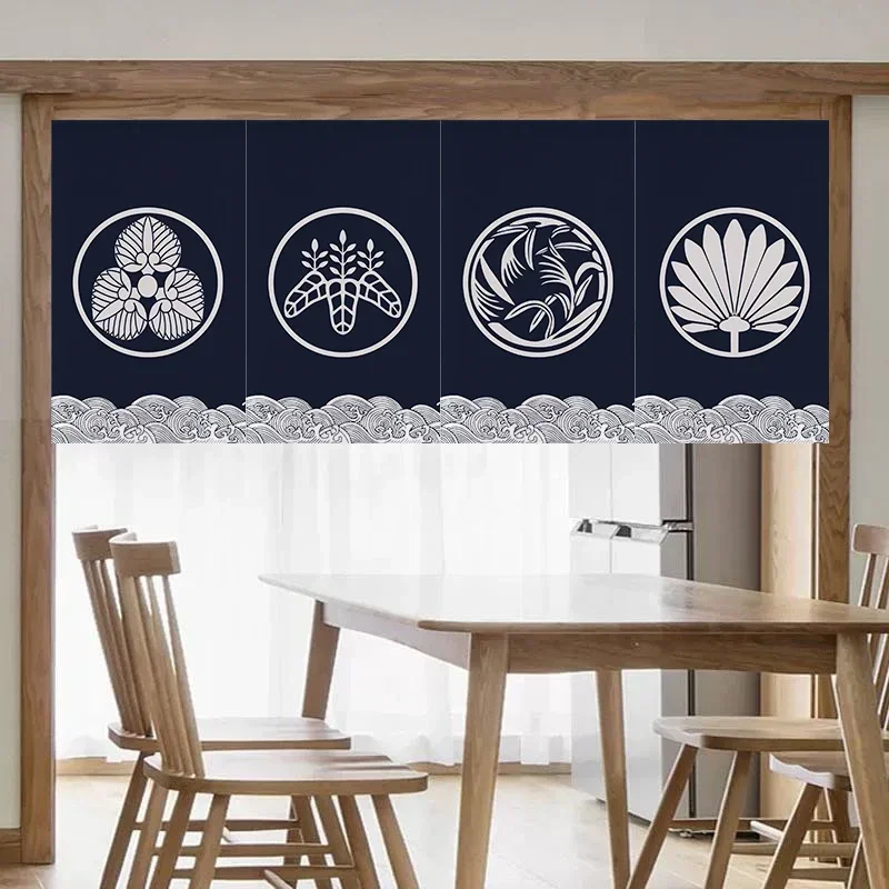 Japanese Short Curtain Decorative Hanging Curtain Kitchen Living Room Bedroom Commercial Doorway 4