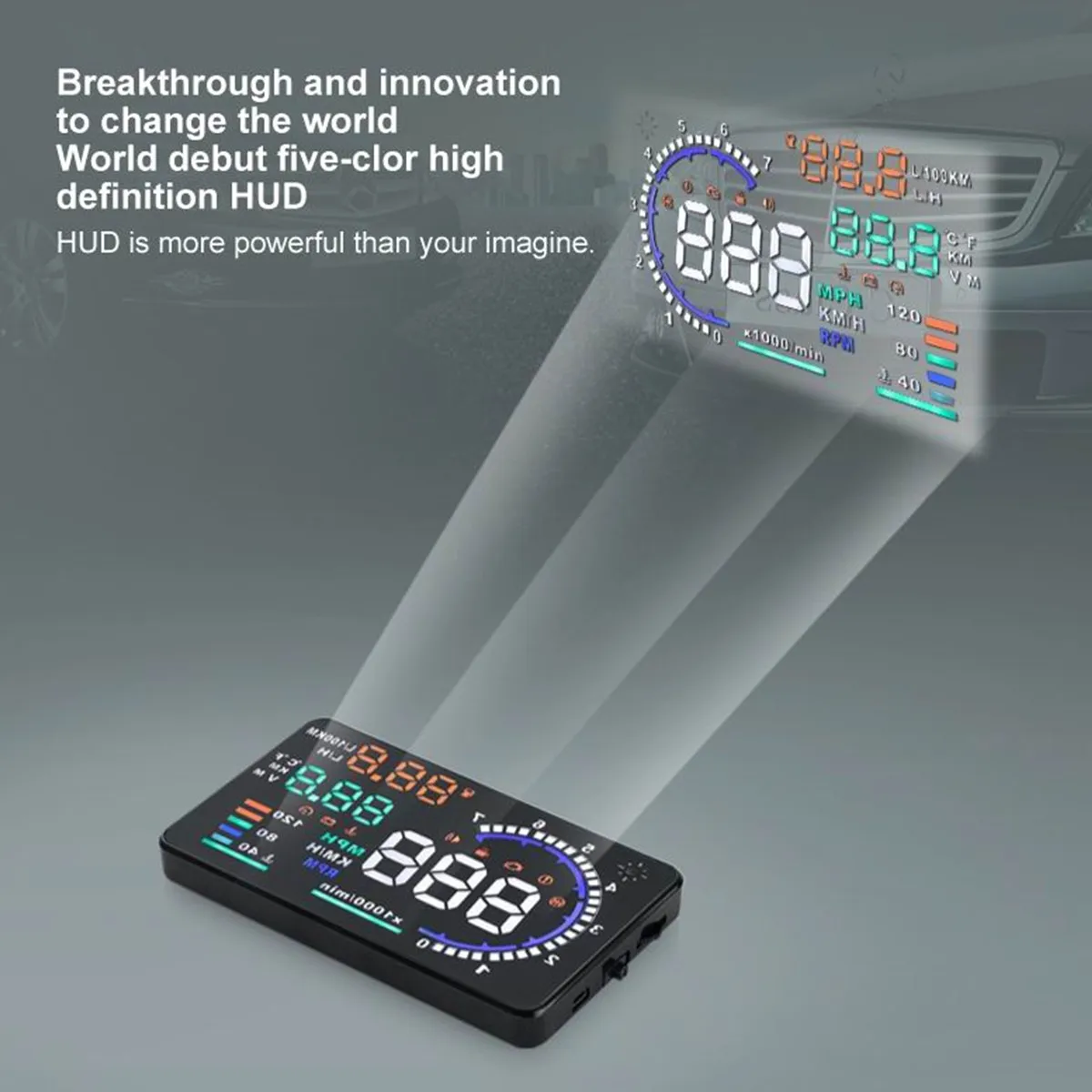 OBD2 HUD ڵ  ÷, A8 HUD  ӵ,   ӵ  ÷,   RPM ˶ 