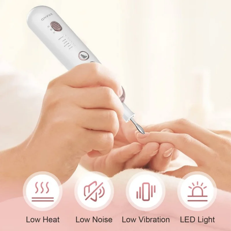 Professional Portable Electric Nail File Set 5 Speeds Hand Foot Care Tool for Calluses Thick Nails Grind Trim Polish Cuticle 3