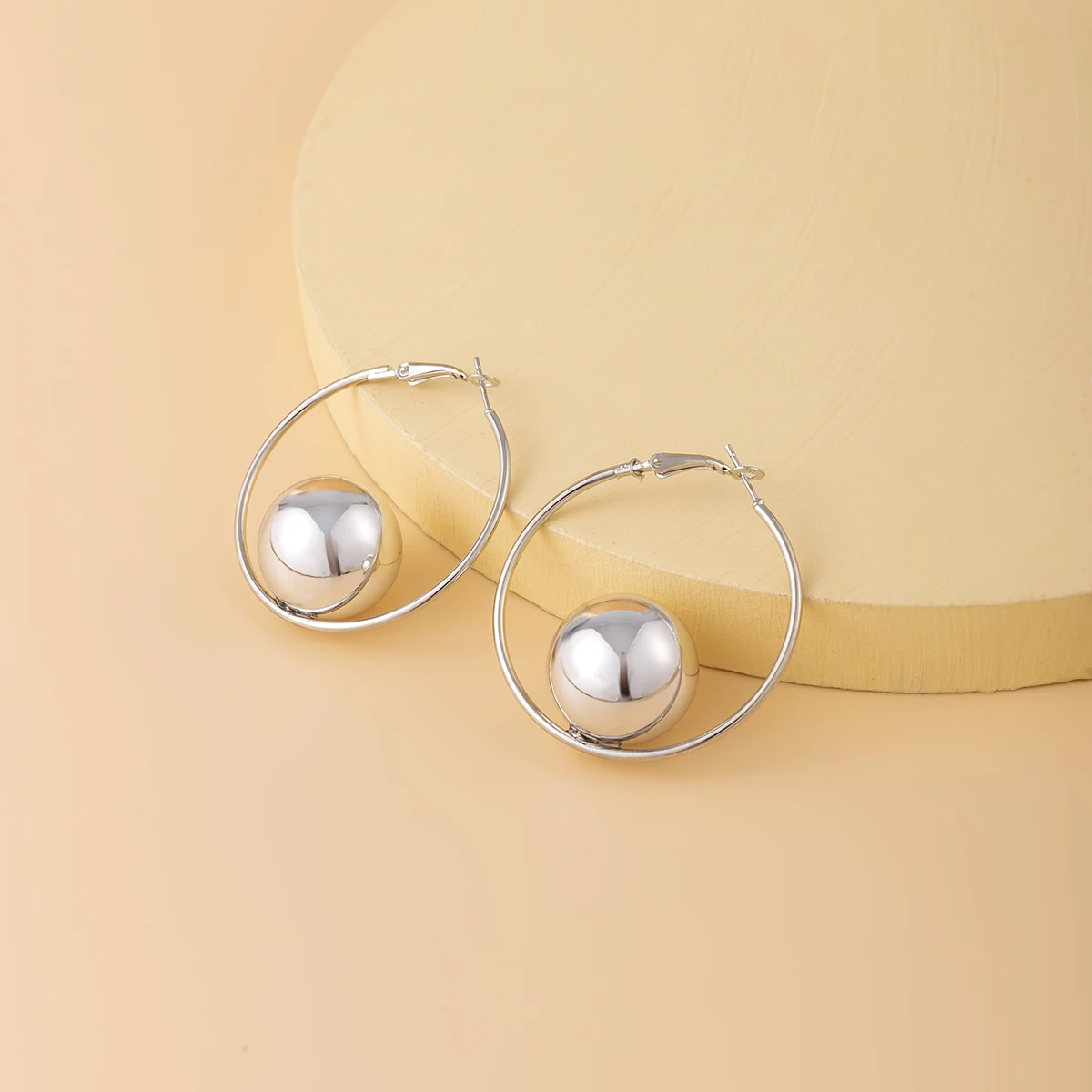 【HYERES LOR】23FW★ Ball Silver (W) Mint Ball 3WAY Earrings HYERES LOR] H Heart Dessert Ball Silver (W) Mint Ball 3WAY