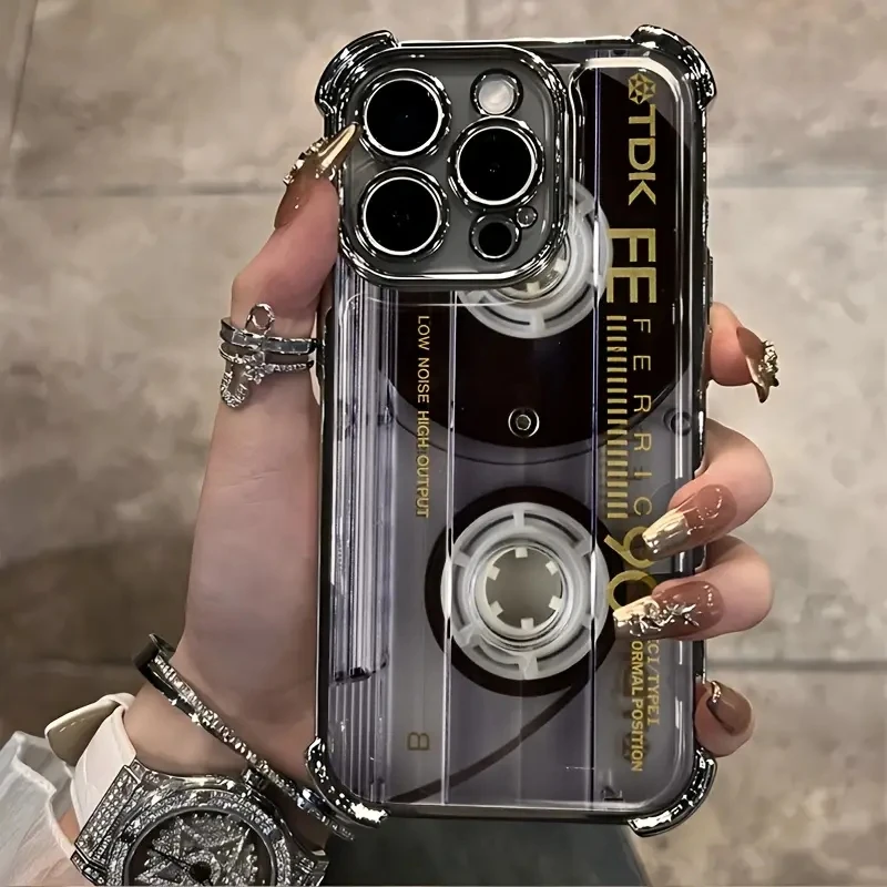 Vintage Cassette Recorder Design Protective Phone Case Cover