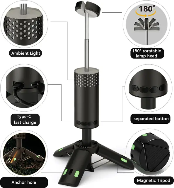 Telescopic LED Camping Lantern 10000mAh 3