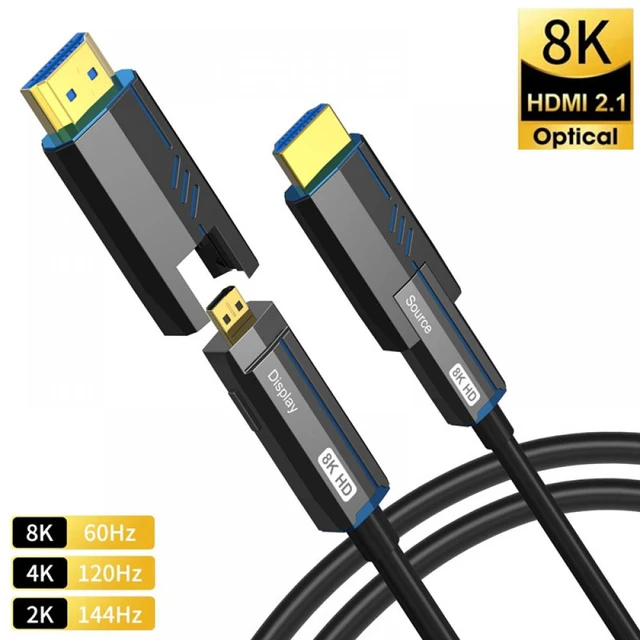 MOSHOU – câble HDMI 2.1 Coaxial Flexible, 48Gbps, eARC HDR, 8K, 60Hz, 4K,  120Hz, pour boîtier TV, PS5, ordinateur portable - AliExpress