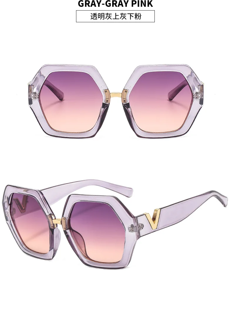 Fashion Big Frame Hexagon Occhiali da sole Donna 2023 Designer Occhiali oversize Occhiali da sole quadrati da uomo Occhiali da sole Gafas femminili_voghion.com