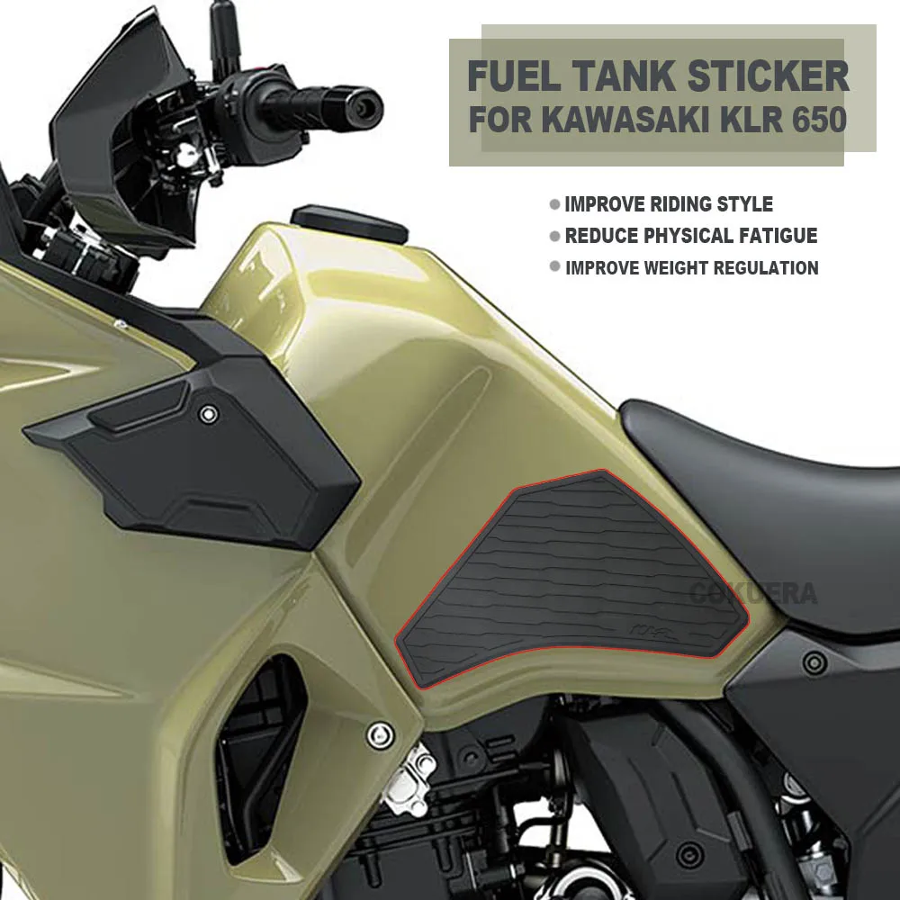 

Motorcycle Accessories Tank Pad Rubber Anti-slip Scratch-resistant Protector Sticker For Kawasaki KLR 650 KLR650 2021 2022