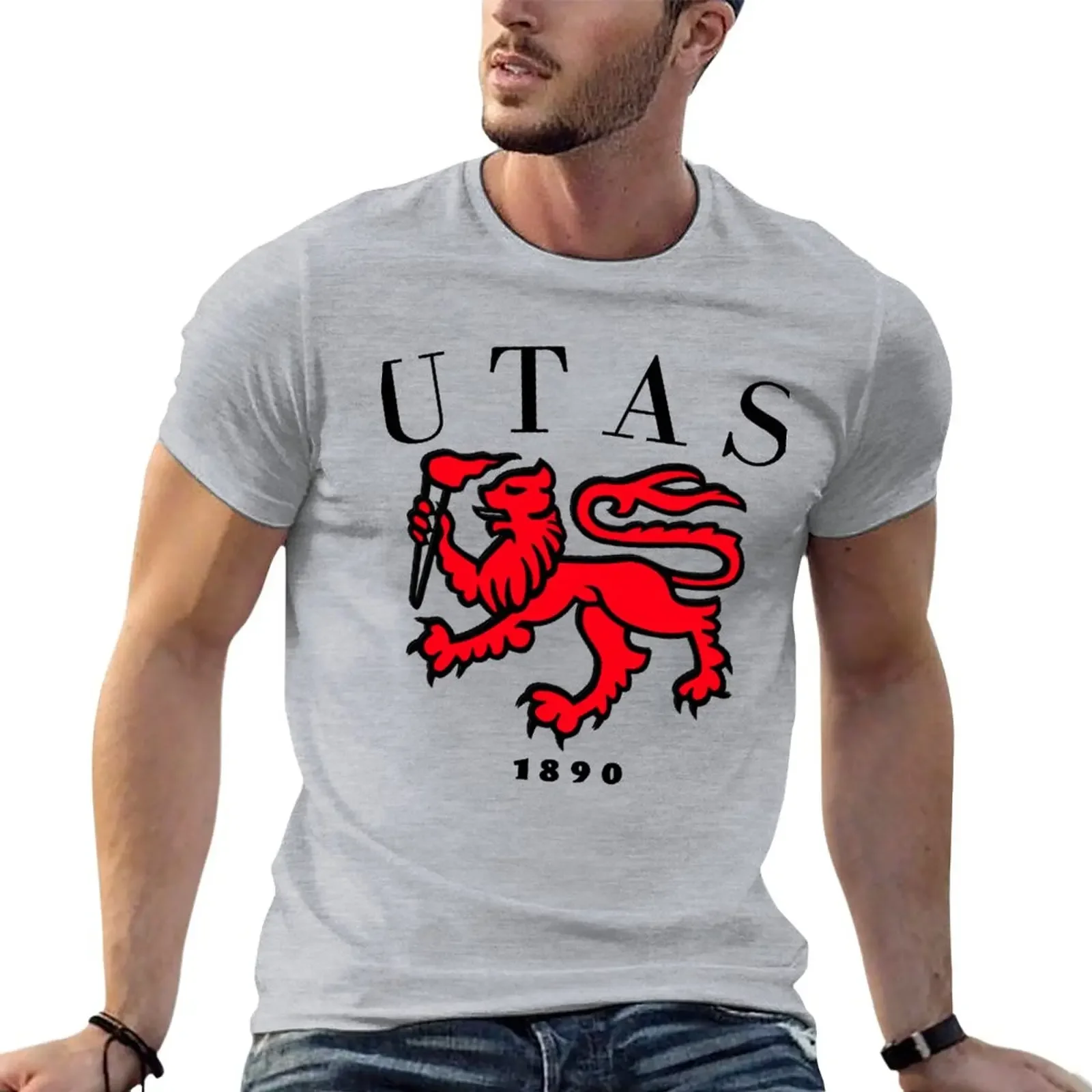 

University of Tasmania funny sticker T-Shirt quick drying plus sizes T-shirts for men cotton