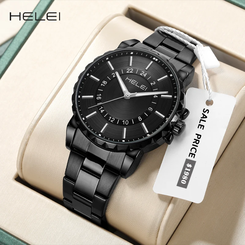 HELEI new model 2024 helmsman series sports street style multi-function quartz movement men's quartz watch men's watches