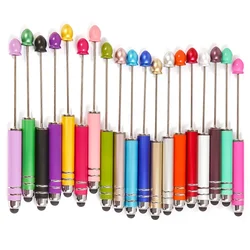 30pcs DIY Touch Screen Beaded Ball Pen Creative Beadable Ballpoint Pens Cute Stationery Pens for Writing School Office Supplies