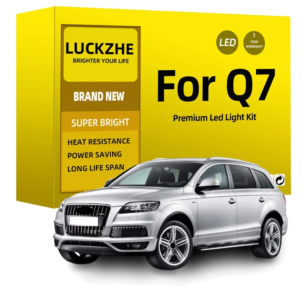 Led 인테리어 조명 키트 캔버스, 아우디 Q7 4L 2006-2010 2011 2012 2013 2014 2015 자동차 독서지도 돔 트렁크 램프 전구, 25 개