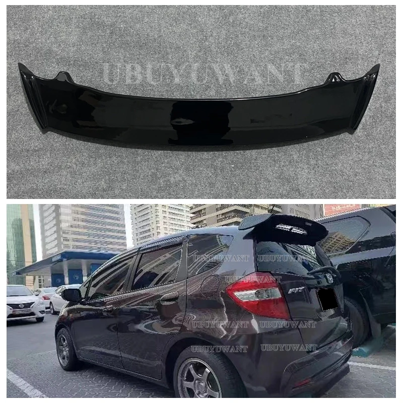 For Honda JAZZ Spoiler 2008 2013 Fit Rear Wing Spoiler JAZZ ABS
