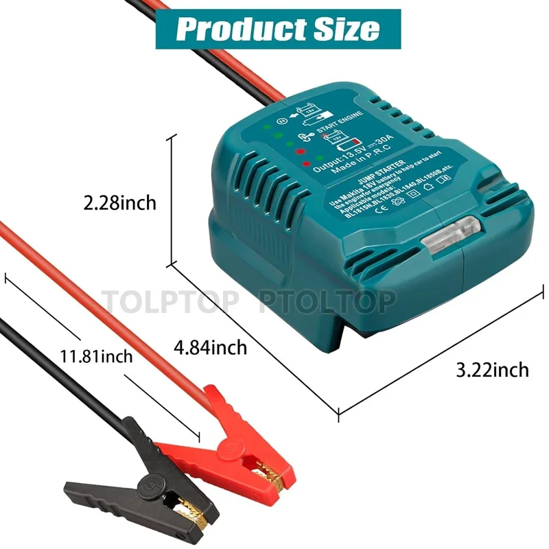 Heavy-Duty 18V Li-ion Battery Car Igniter & Jump Starter Cable