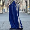 25ss Butterfly Embroidery Wide Leg Sweatpants Oversized Mens Joggers Blue Women Casual Striped Trousers With Tag 1
