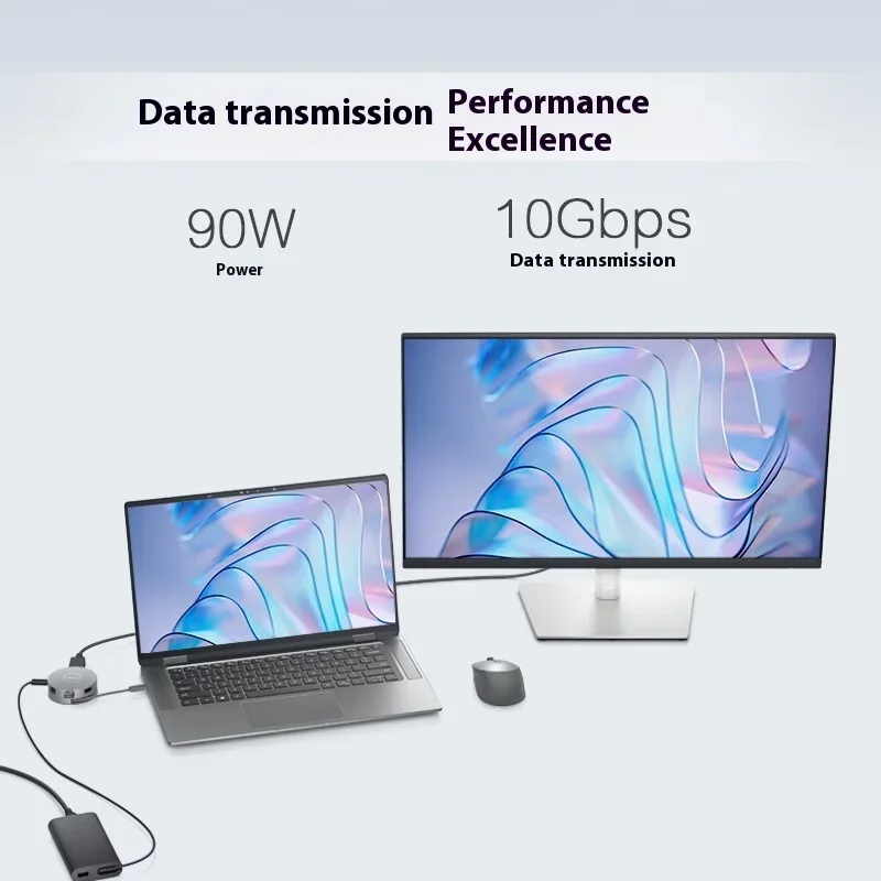 USB-C Mobile Adapter 4K Display Port Gigabit Ethernet For Dell DA305 Docking StationJL1 6