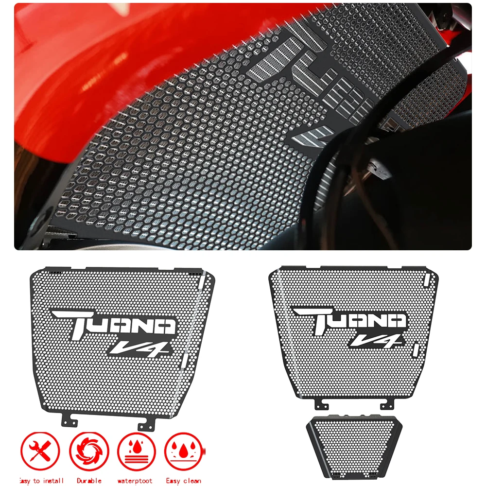 

2023 For Aprilia Tuono V4 R APRC ABS 1000 1100 RR/RF FACTORY SUPERPOLE Radiator Guard Grille Cover Protector Oil Cooler Cover